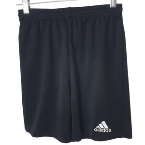 Adidas Boys Climalite Shorts YLG Black Athletic Sporty Embroidered Sportswear